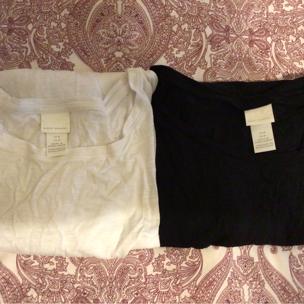 EUC 2 H&M Rolled Sleeve Tees